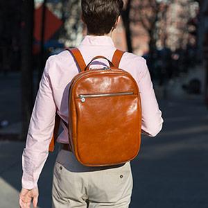 Leather Backpack Bag Floto