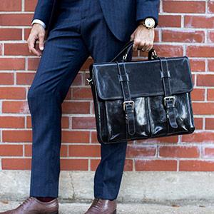 Floto Leather Messenger Bag Briefcase