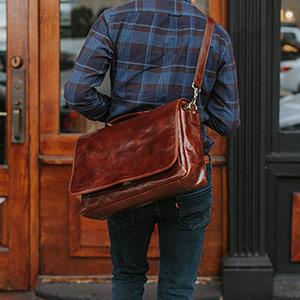 Floto Leather Messenger Bag Briefcase