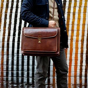 Italian Leather Briefcase Floto Corsica
