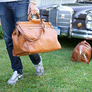 Leather Travel Duffle Bag