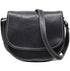 Floto Chianti Leather Saddle Bag Crossbody in Black.