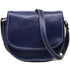 Floto Chianti Leather Saddle Bag Crossbody in Blue.