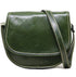 Floto Chianti Leather Saddle Bag Crossbody in Green.