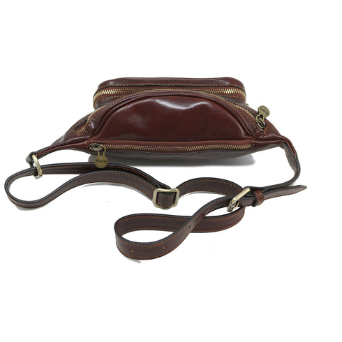 Leather Fanny Pack Waist Bag Floto brown 4