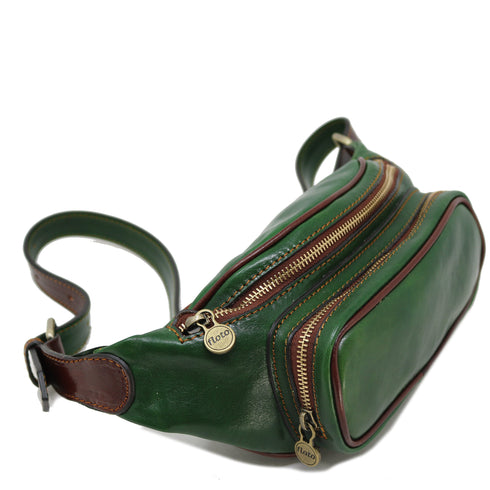 Leather Fanny Pack Waist Bag Floto green 1
