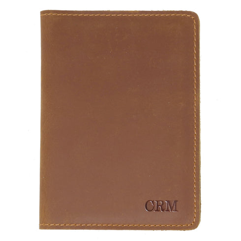 Floto Leather Passport Wallet in Tan