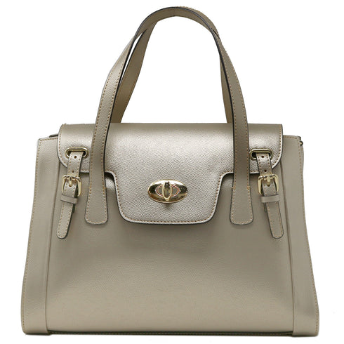 Floto Leather Tavani Handbag Cross Body gold