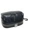 Floto Italian Positano leather drop bottom dopp travel kit bag black