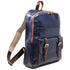 Leather Backpack Floto Italian Sabina Laptop Knapsack Shoulder Bag in Blue and Brown 2