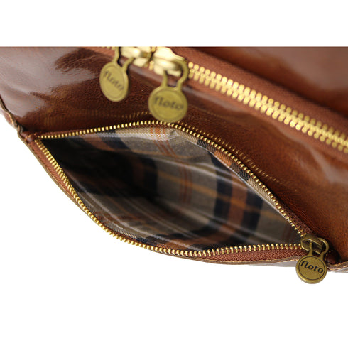 Floto Italian Leather Backpack Venezia satchel knapsack brown 15