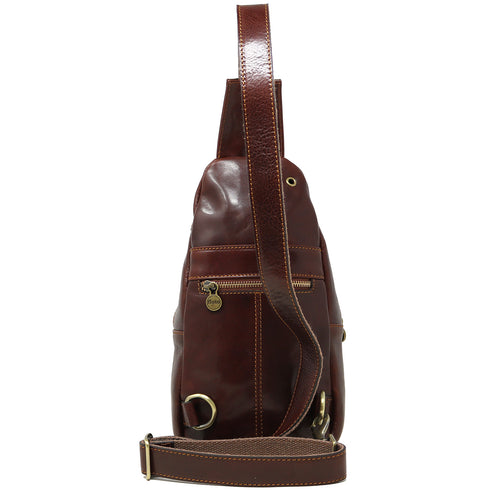 Floto leather shoulder bag crossbody brown 5