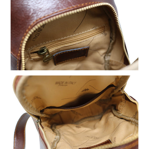 Floto leather shoulder bag crossbody brown 3