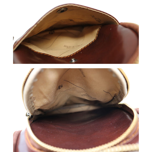 Floto leather shoulder bag crossbody brown 4