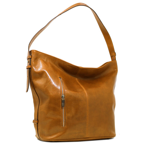 Floto Italian Leather Shoulder Handbag Tote Bag Sardinia olive