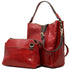 Floto Italian Leather Shopper Handbag Tote Bag Sardinia brown and red