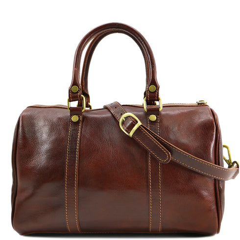 Floto Italian Leather Boston Bag Women's Handbag brown