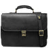 The Floto Duomo leather briefcase is a men's attache business bag that is handcrafted in Italy. This is the Duomo Brief in Black.