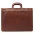 The Floto Milano leather briefcase is a men's single gusset attache bag that is handcrafted in Italy. This is the Milano Brief in Vecchio Brown. 4
