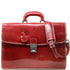 Milano Leather Briefcase in Tuscan Red