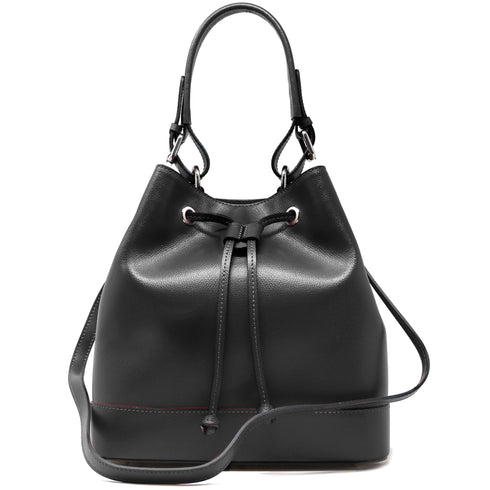 Floto Italian Leather Bag Milano Bucket Women's Shoulder Bag black