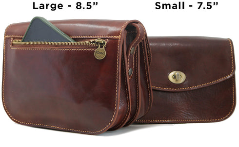 Milano Leather Crossbody Bag in sizes