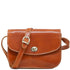 Milano Leather Crossbody Bag in Olive Honey Brown