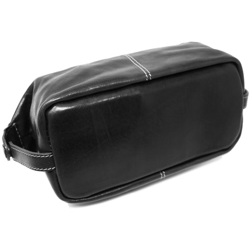 Floto Italian Venezia leather dopp kit toiletry bag Black 3