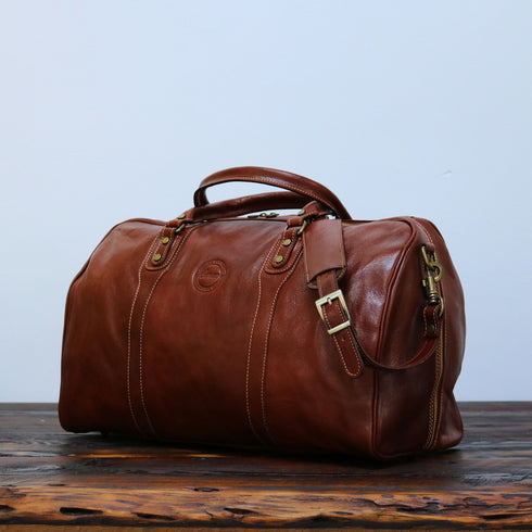 Cenzo Italian Leather Duffle Bag