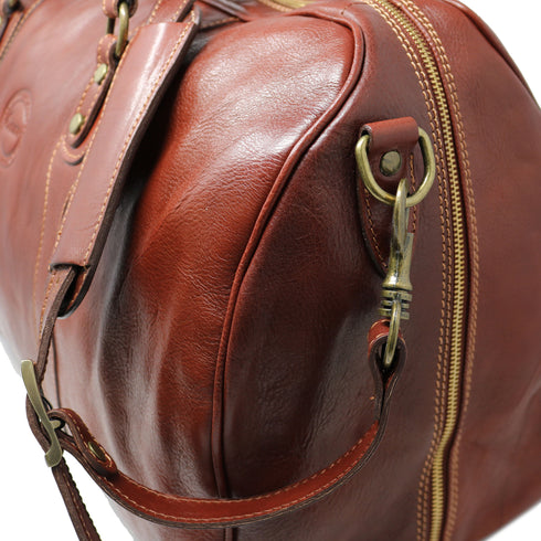 Cenzo Italian Leather Duffle Bag