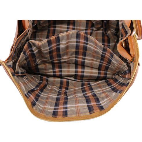 Floto Italian Leather Chianti Duffle Travel Bag Luggage Carryon in Tobacco Brown 9