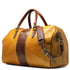Floto Italian Leather Venezia Duffle Travel Bag Luggage yellow and brown side