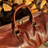 Leather Duffle Cabin Bag Brown Floto Roma 10