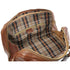 Floto Italian leather carryon duffle bag - Trastevere in Vecchio Brown inside
