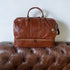 Floto Italian leather drop bottom duffle bag venezia brown 4