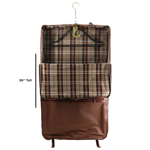 leather garment bag floto venezia brown