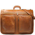 Floto Italian leather garment bag suitcase luggage tobacco brown