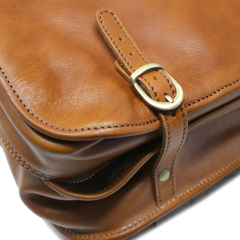 Floto Italian leather garment bag suitcase luggage tobacco brown 2