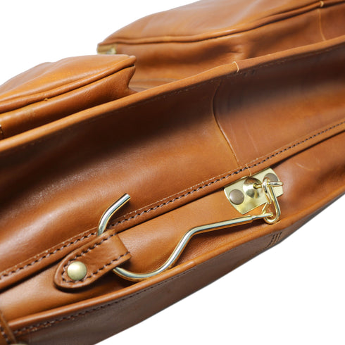 Floto Italian leather garment bag suitcase luggage tobacco brown 3