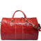 Floto Italian Leather Garment Duffle Bag Suitcase Tuscan Red
