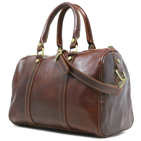 Floto Italian Leather Boston Bag Women's Handbag brown 2