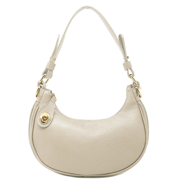 Floto Ragazza leather shoulder bag crossbody handbag ivory