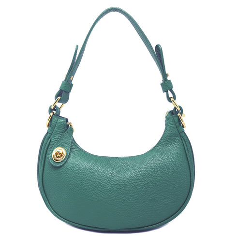 Floto Ragazza leather shoulder bag crossbody handbag green