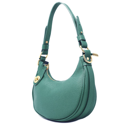 Floto Ragazza leather shoulder bag crossbody handbag green 2