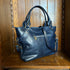 Floto Italian Leather Shoulder Bag Women's Taormina Handbag in Blue 2