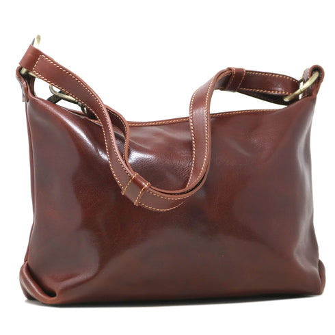 Floto Italian Leather Convertible Cross Body Capri Women's Tots Shoulder bag brown 3