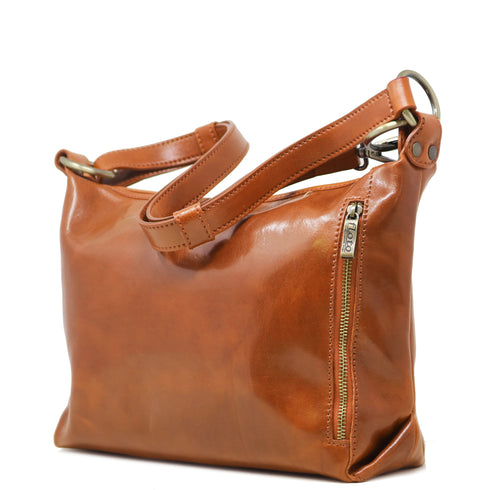 Floto Italian Leather Convertible Cross Body Capri Women's Tots Shoulder bag olive honey brown
