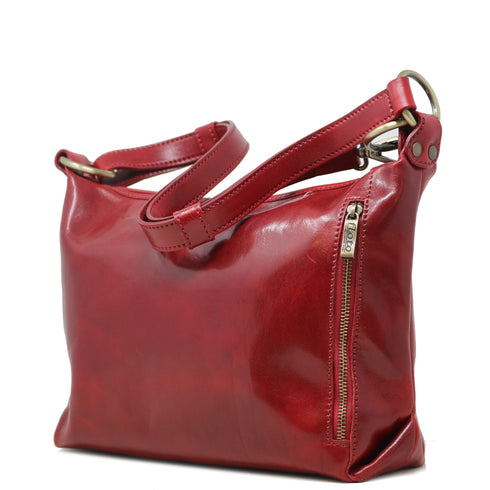 Floto Italian Leather Convertible Cross Body Capri Women's Tots Shoulder bag red