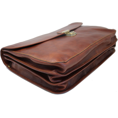 Floto Cenzo Amazing Spider Man Bag Briefcase Messenger Peter Parker Brown 7