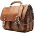 Italian Leather Briefcase Messenger Bag Floto Poste tobacco brown 2